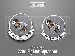 Kitsworld SAV Sticker - USAAF - 22nd Fighter Squadron 